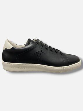 ARMANDO CABRAL Men's Black Bamako Logo Low-Top Sneakers Shoes Size EU:44 US:11